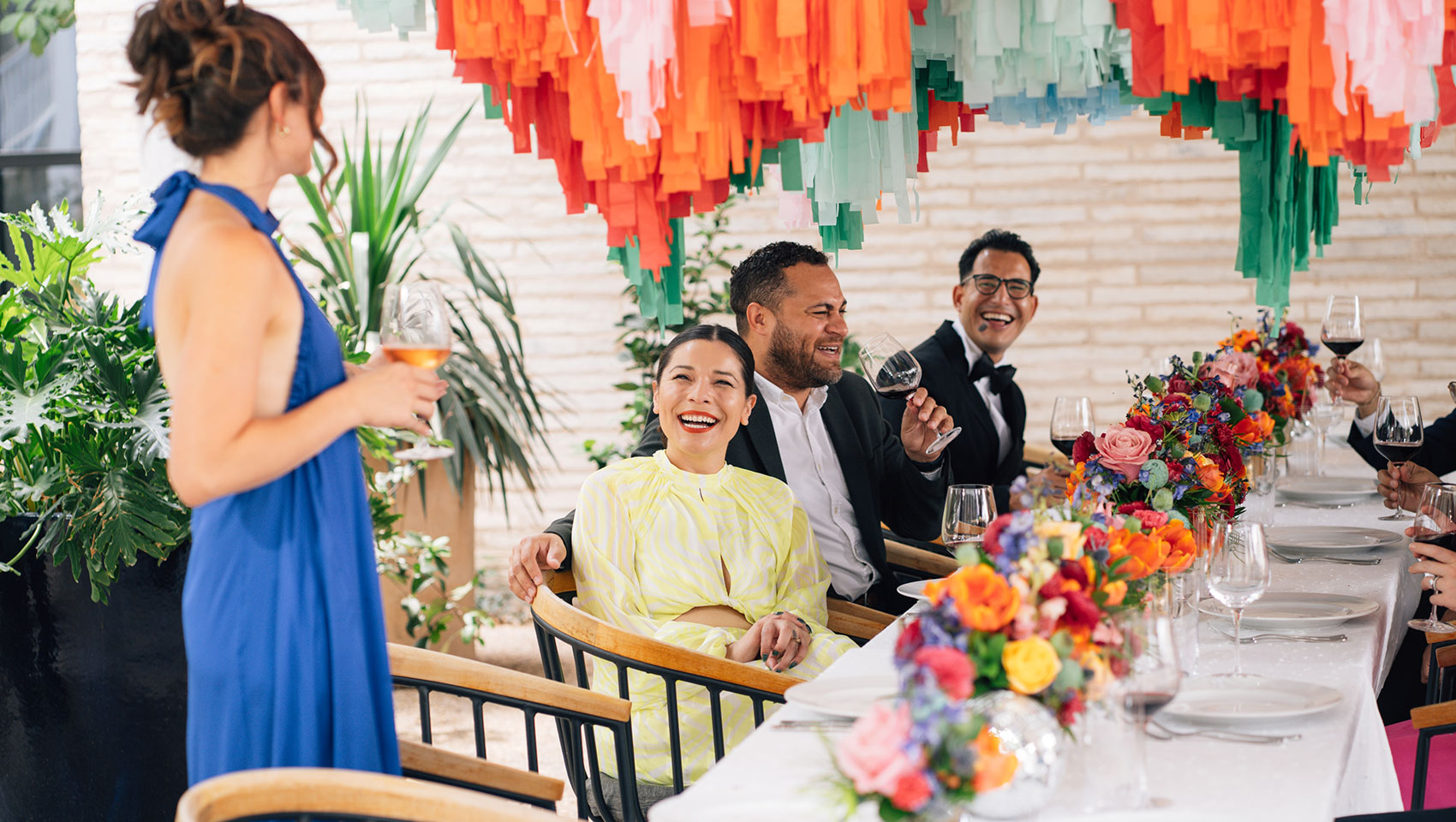 Wedding guest making a speech