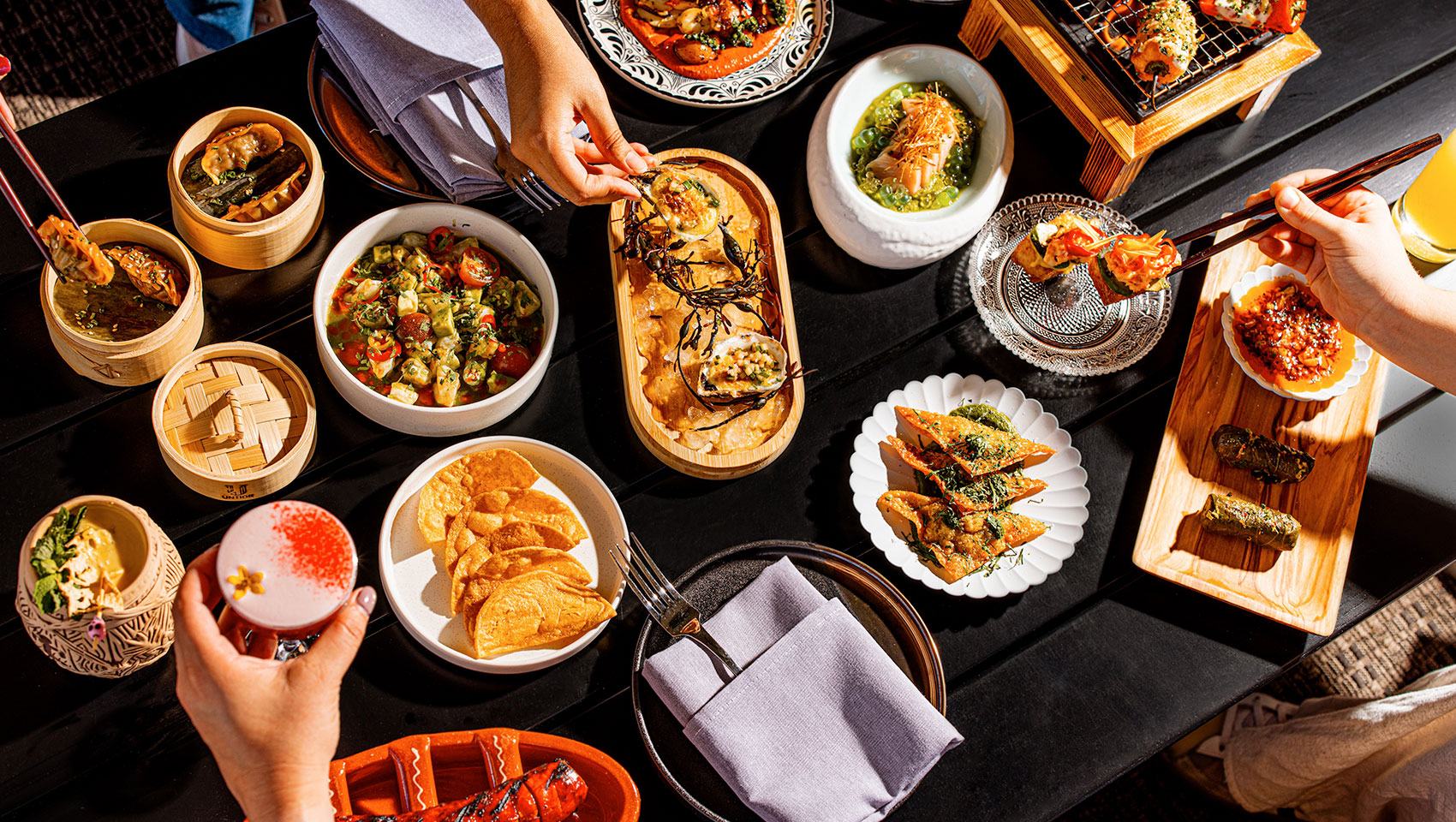 selection of dishes at Tenfold