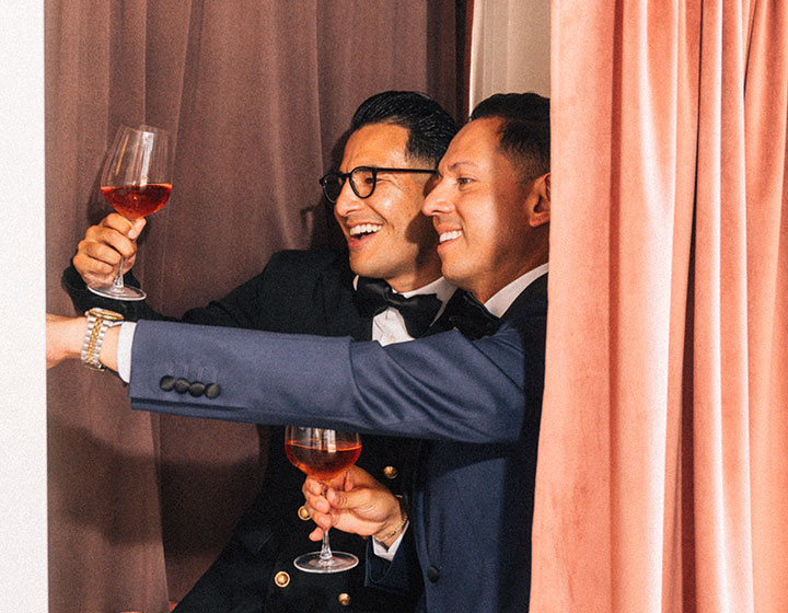 Wedding Guests in photo booth